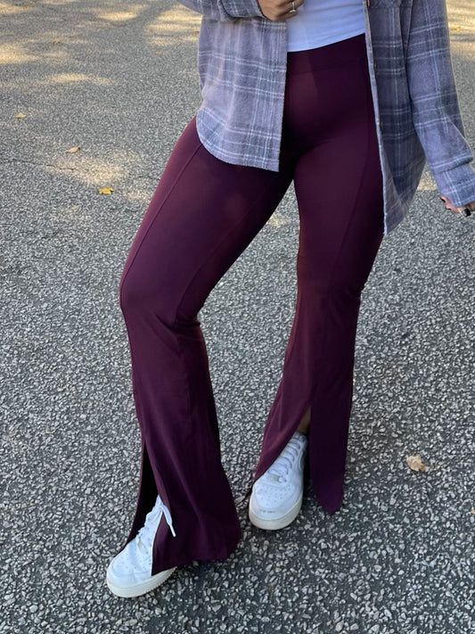 Stamina Stride Flare Leggings in Wine