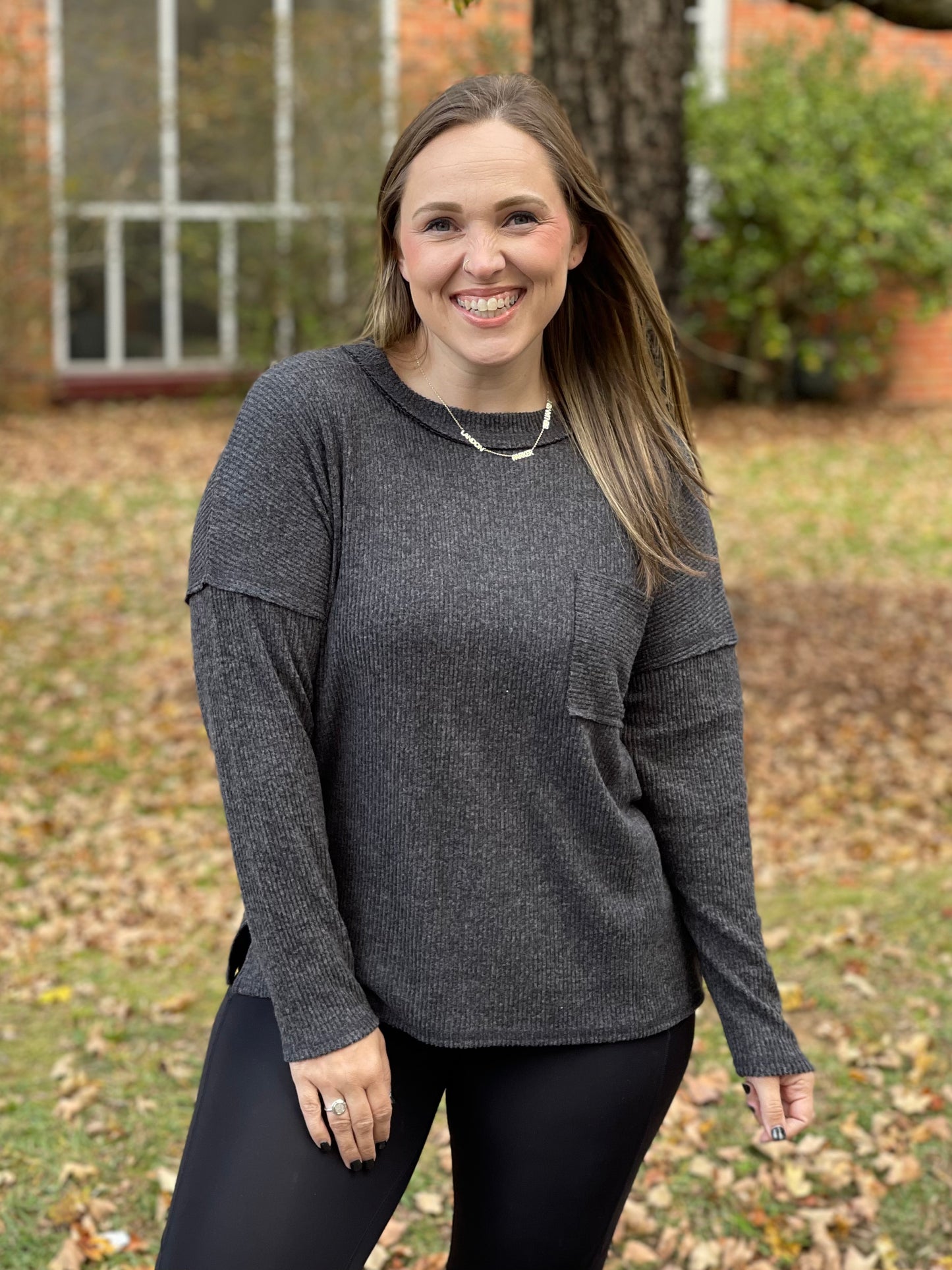 Casual Tuesday Ribbed Knit Sweater in Black