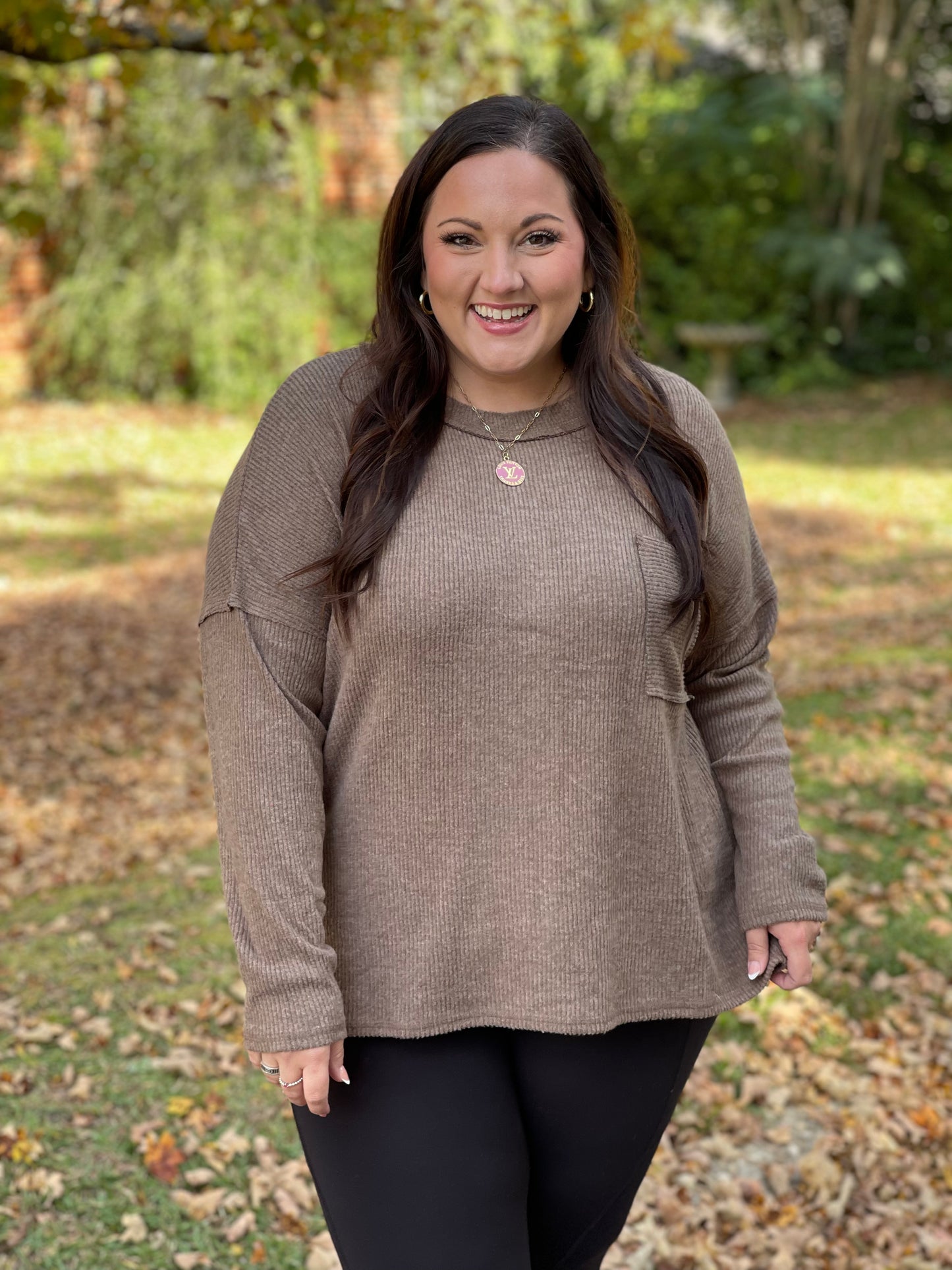 Casual Tuesday Ribbed Knit Sweater in Mocha