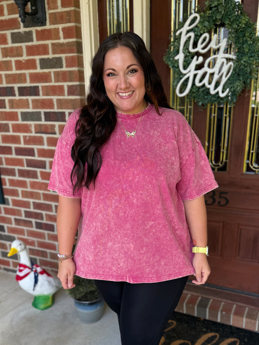 Everyday Fave Mineral Wash Oversized Tee