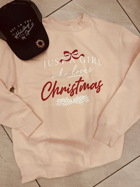 Just Girl Who Loves Christmas Sweatshirt