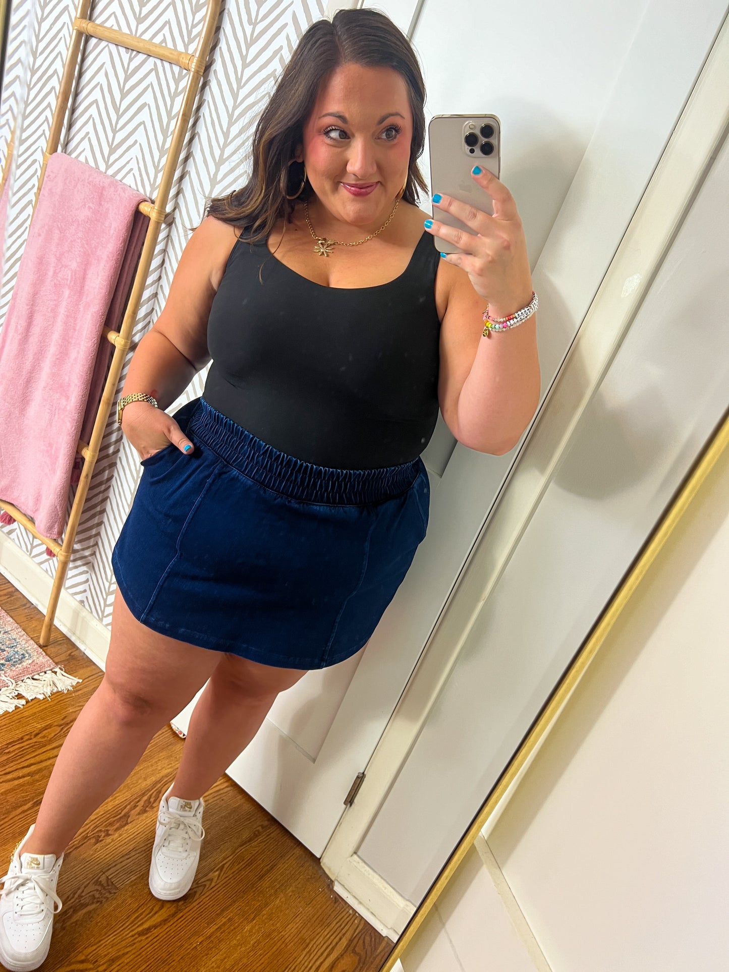 City Siren Skort in Denim