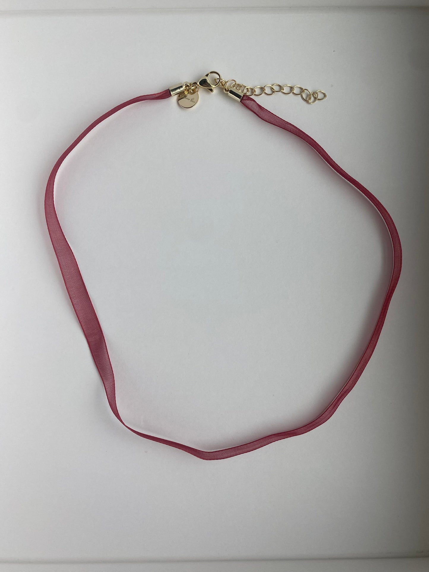 Ribbon Necklace in Oxblood