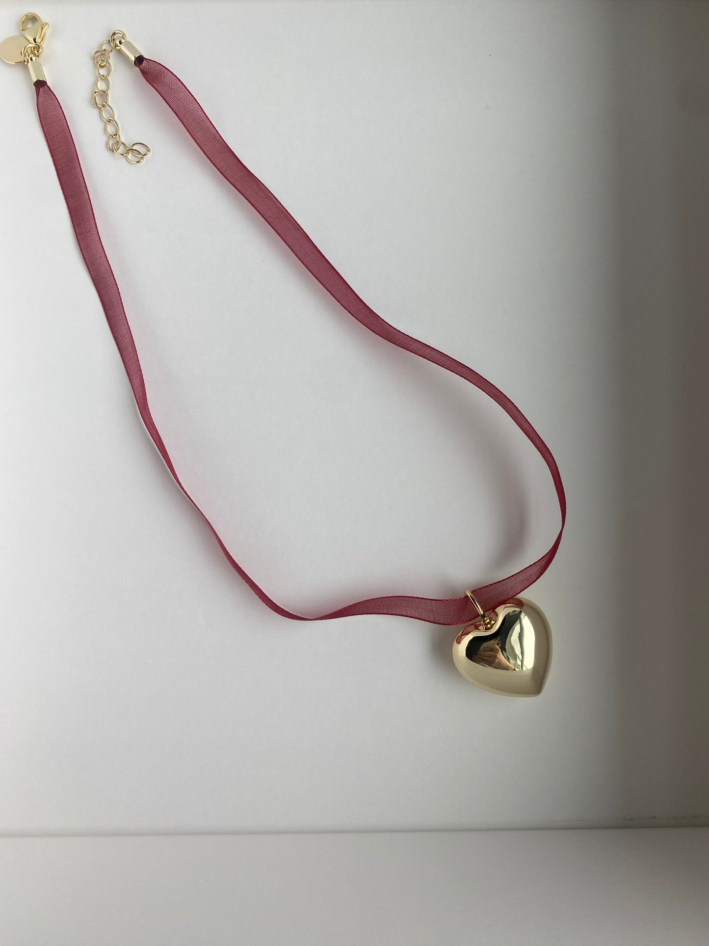 Ribbon Necklace in Oxblood