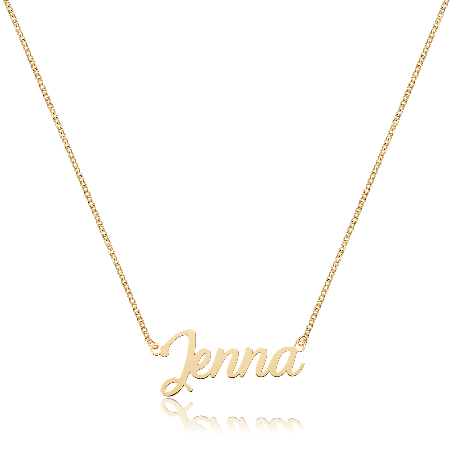 Custom Classic Script Name Necklace (Water Resistant)