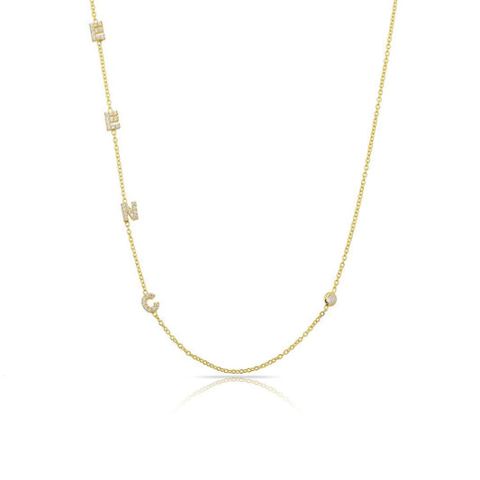 Custom Mini Adore Initial Necklace (Water Resistant)