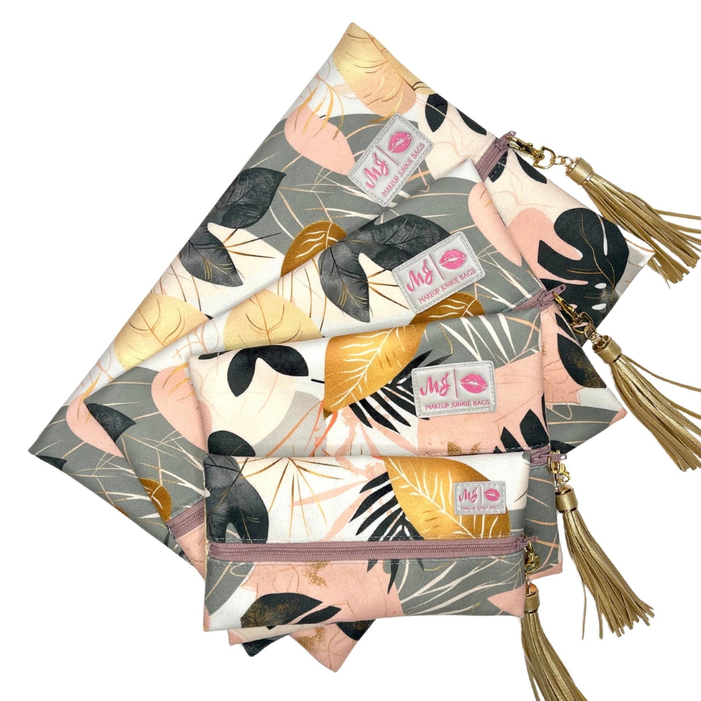 Sun-Kissed Palm Makeup Junkie Bag