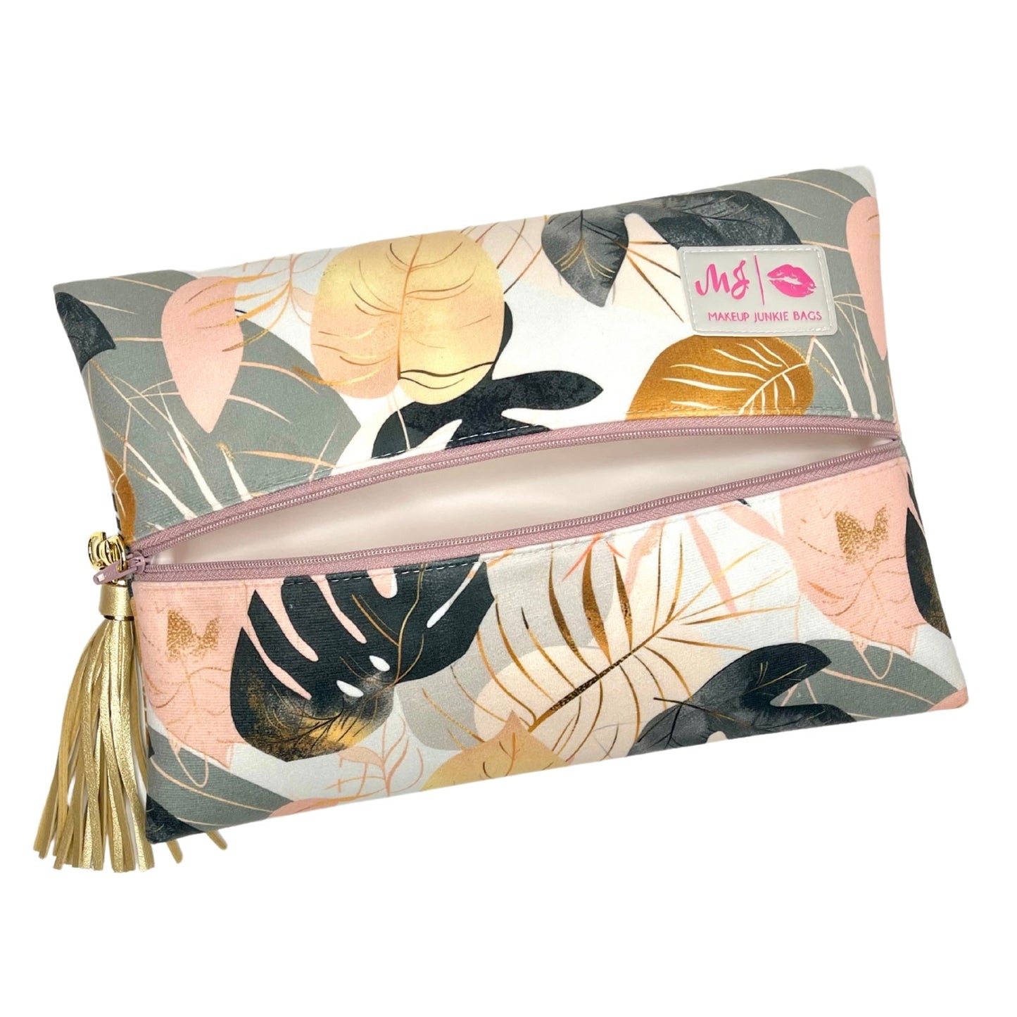 Sun-Kissed Palm Makeup Junkie Bag