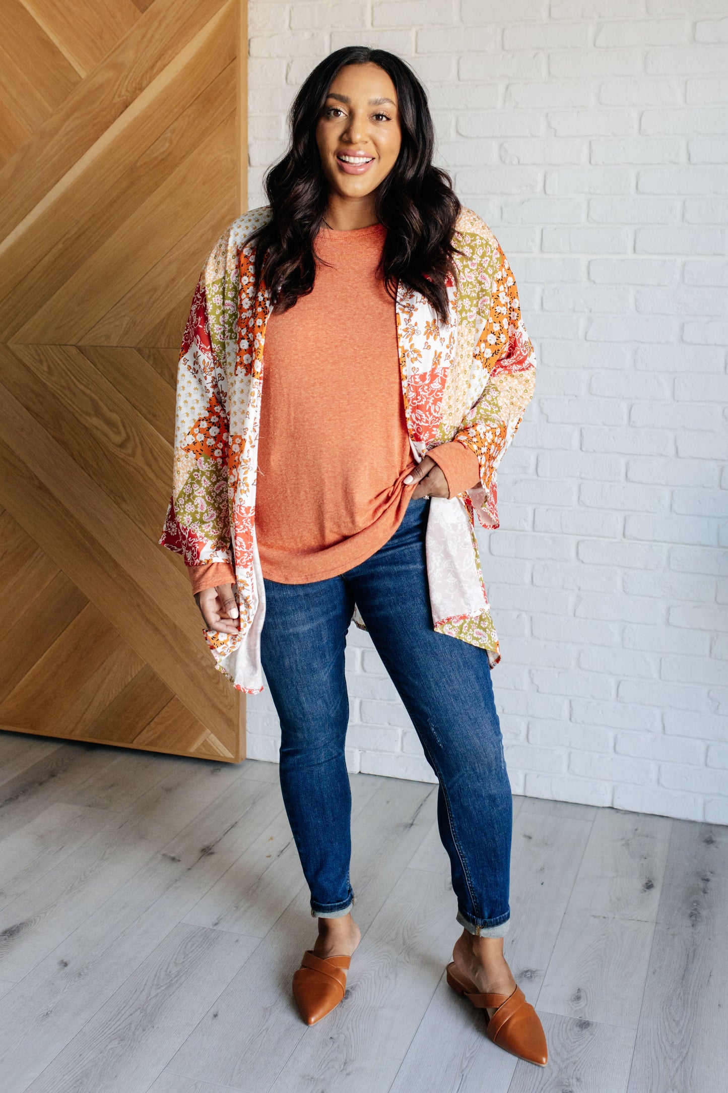 Patchwork Mixed Floral Kimono