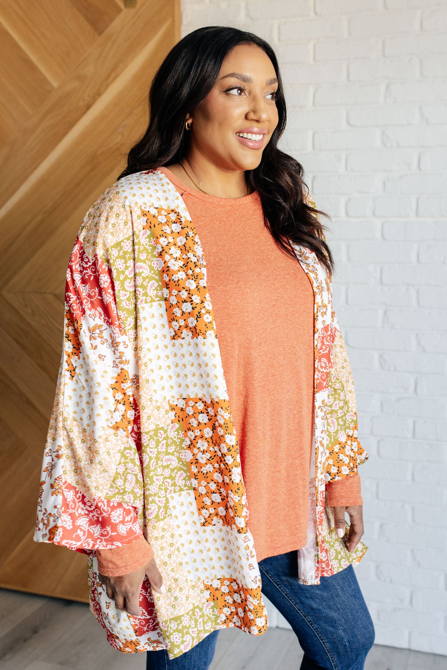 Patchwork Mixed Floral Kimono