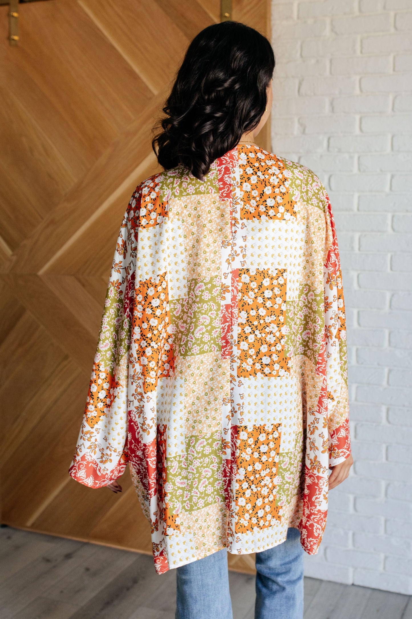 Patchwork Mixed Floral Kimono