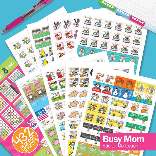 Best Planner Stickers | Family, Work, To-Dos, Events, Goals | 5 Styles