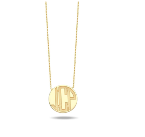 Custom WR Monogram Pendant in Plazza Deco