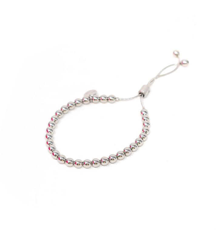 Silver Adjustable Bracelet in 5mm