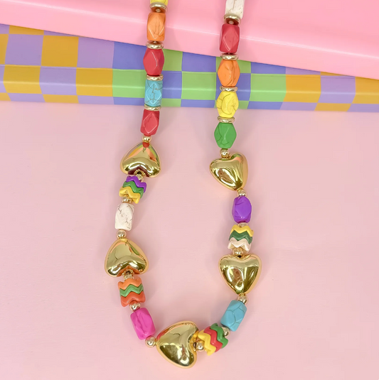 Heart Pop Gold Necklace