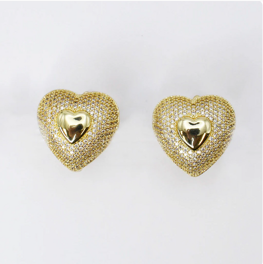 Heart to Hold Gold Earrings