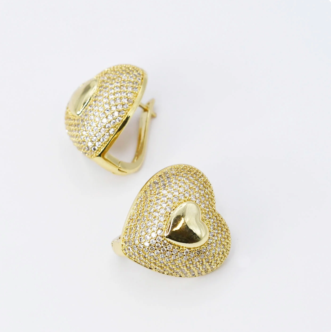 Heart to Hold Gold Earrings