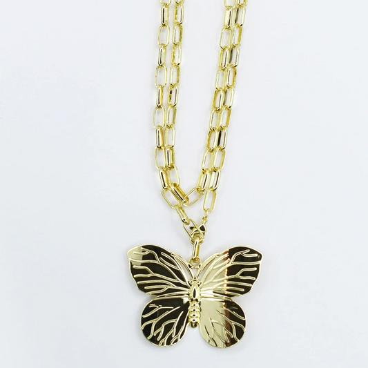 Wings of Grace Double Chain Necklace