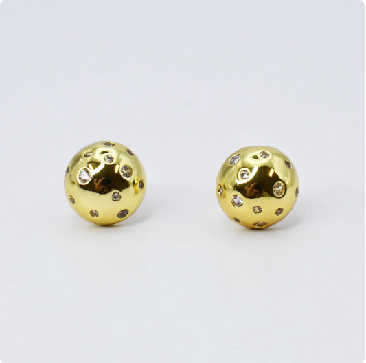 Ball Dots Stud Gold