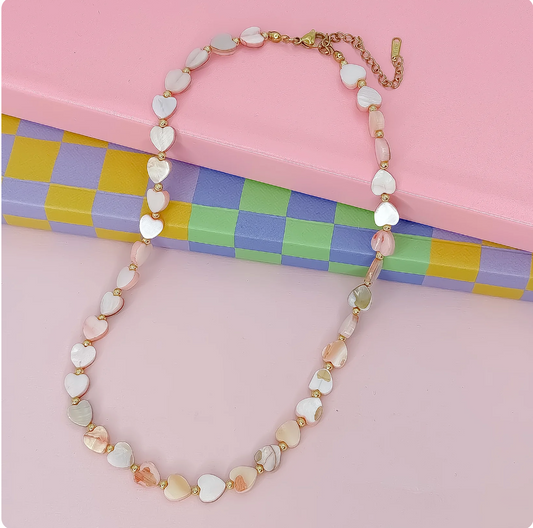Multi Heart Stone Necklaces
