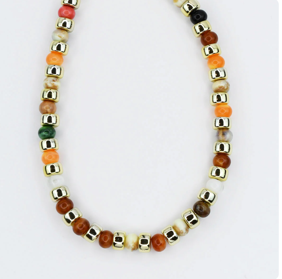 Golden Treats Beaded Necklace