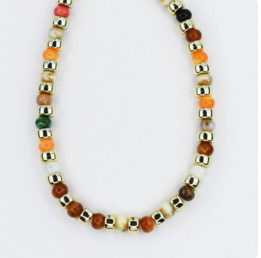 Golden Treats Beaded Necklace