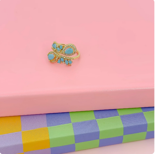 Aqua Bloom Ring