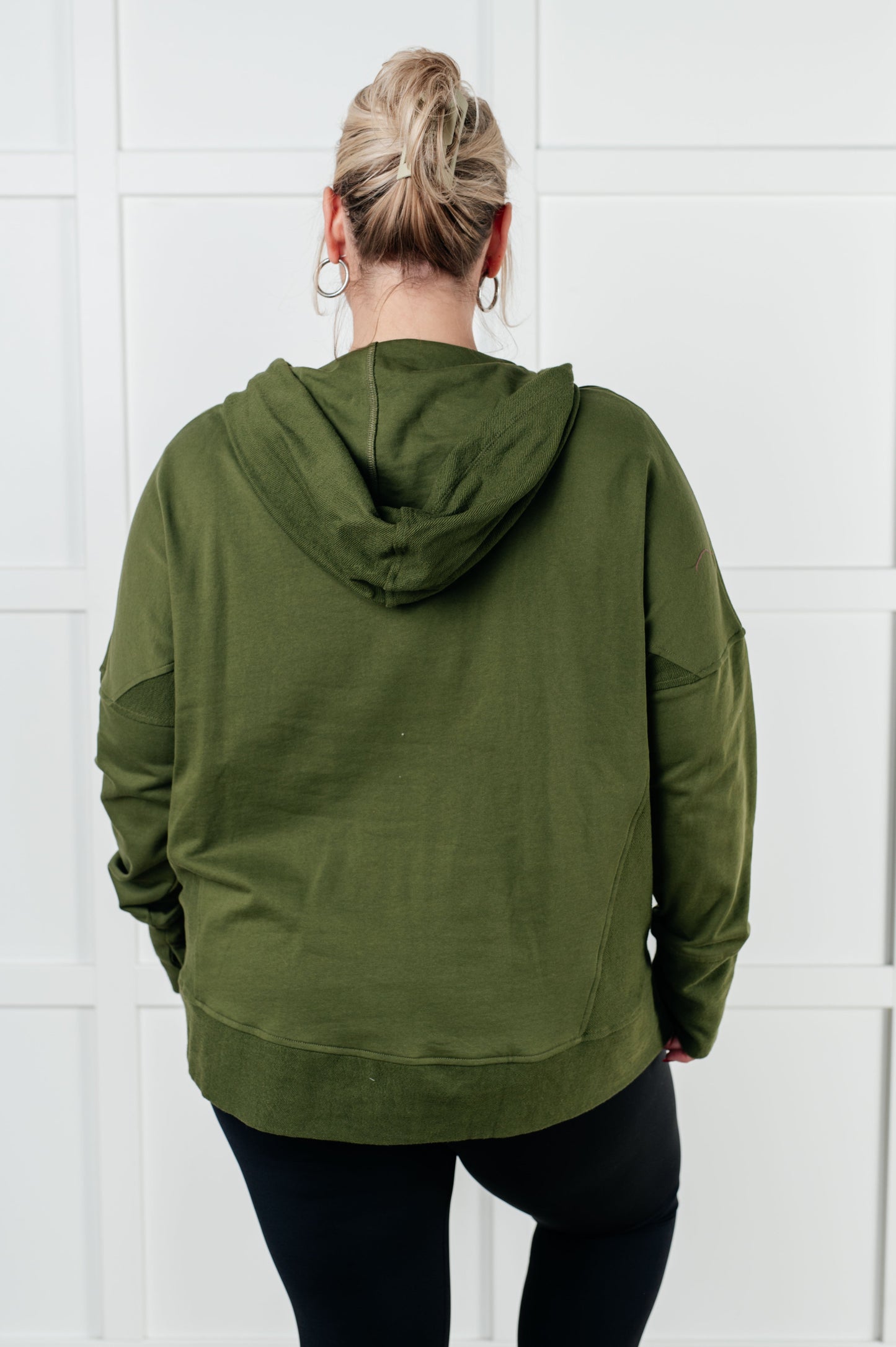 Simple Snap Hooded Pullover