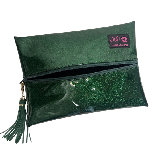 Stardust Emerald Makeup Junkie Bag