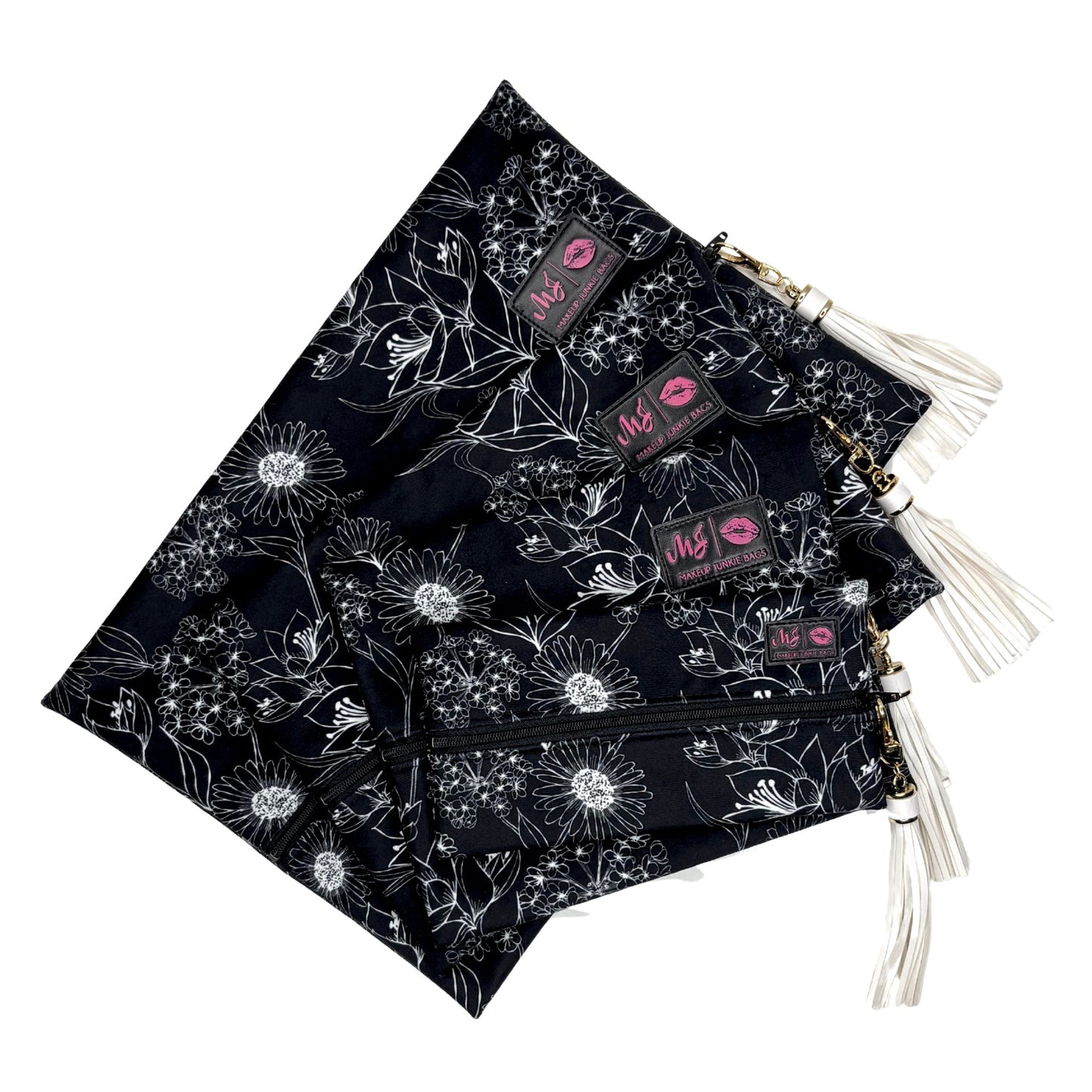 Midnight Blossom Makeup Junkie Bag