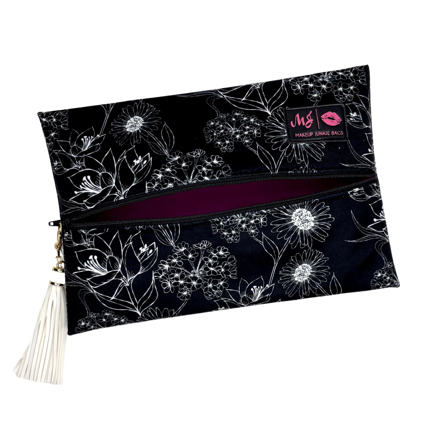 Midnight Blossom Makeup Junkie Bag