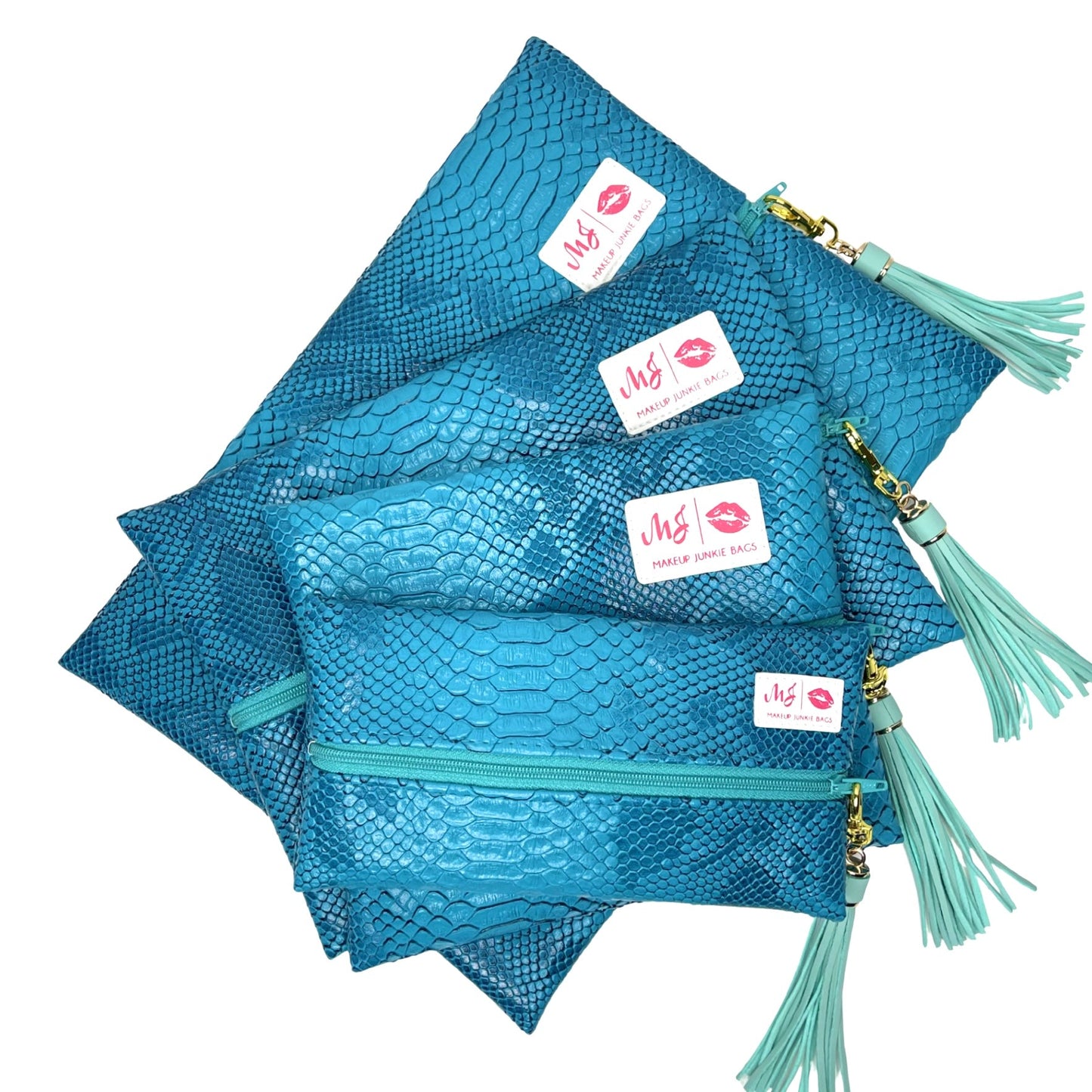 Turquoise Copperazzi Makeup Junkie Bags