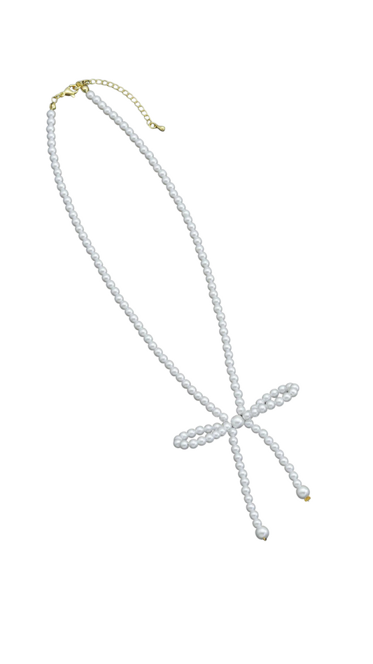 Pearl Bow Necklace