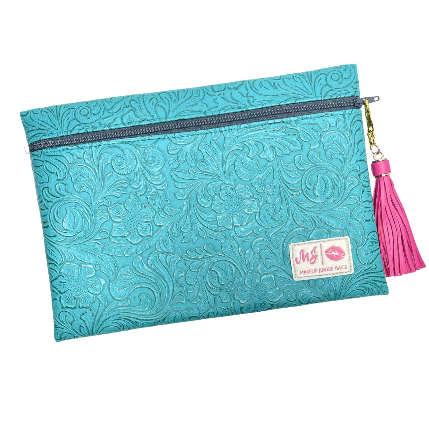 Turquoise Dream Top Zip Makeup Junkie Bags