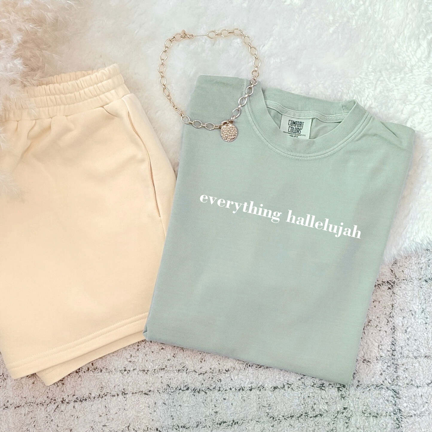 Everything Hallelujah Faith Graphic Tee | Christian Minimalist Shirt