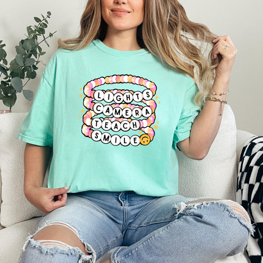 Lights, Camera Friendship bracelet Comfort Colors Tee