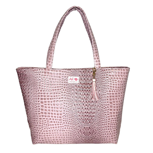 LIVE BOX- Bubble Gator Blush Tote
