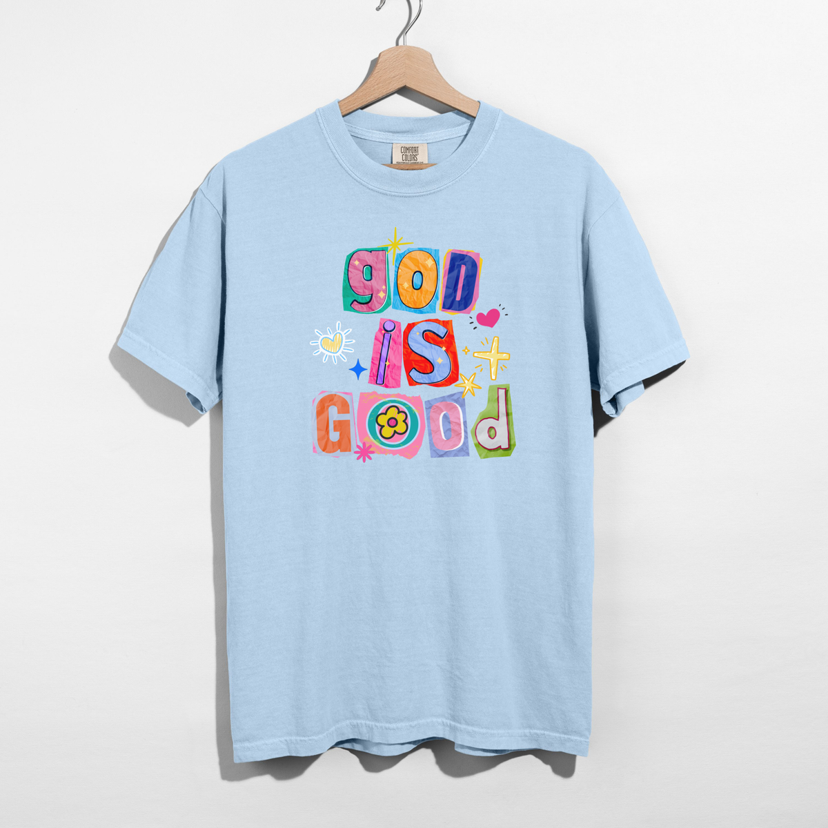 God Is Good Colorful Graphic Tee | Faith-Inspired Christian T-Shirt