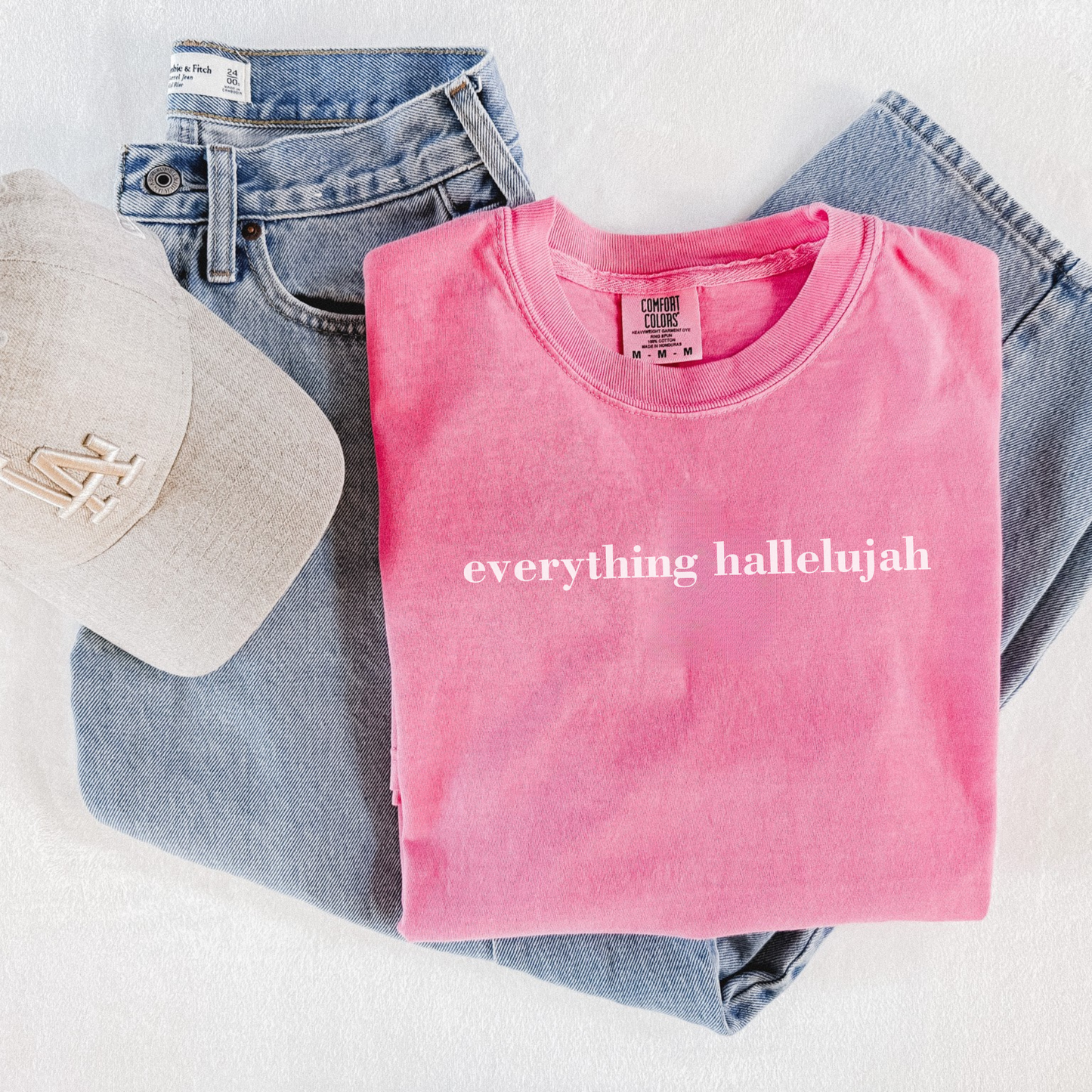 Everything Hallelujah Faith Graphic Tee | Christian Minimalist Shirt