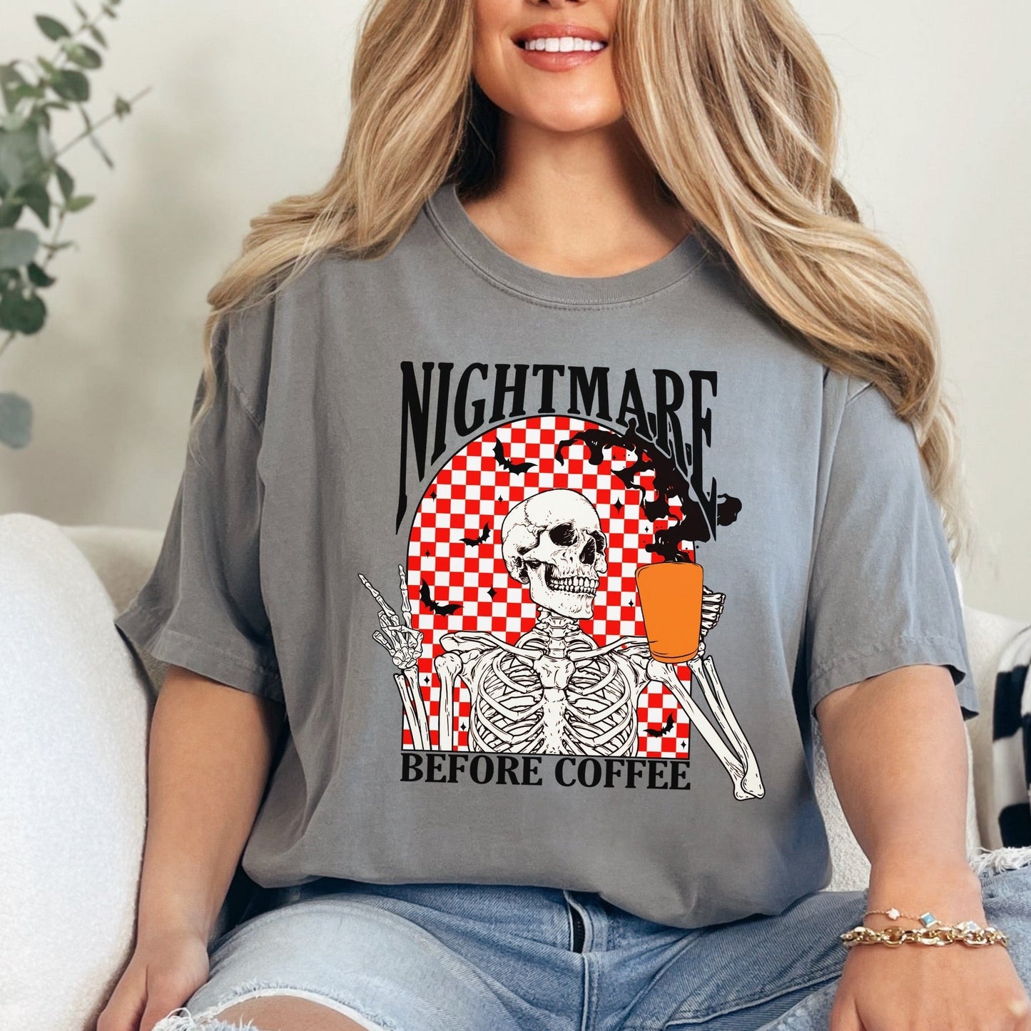 Nightmare Before Coffee Comfort Colors Tee