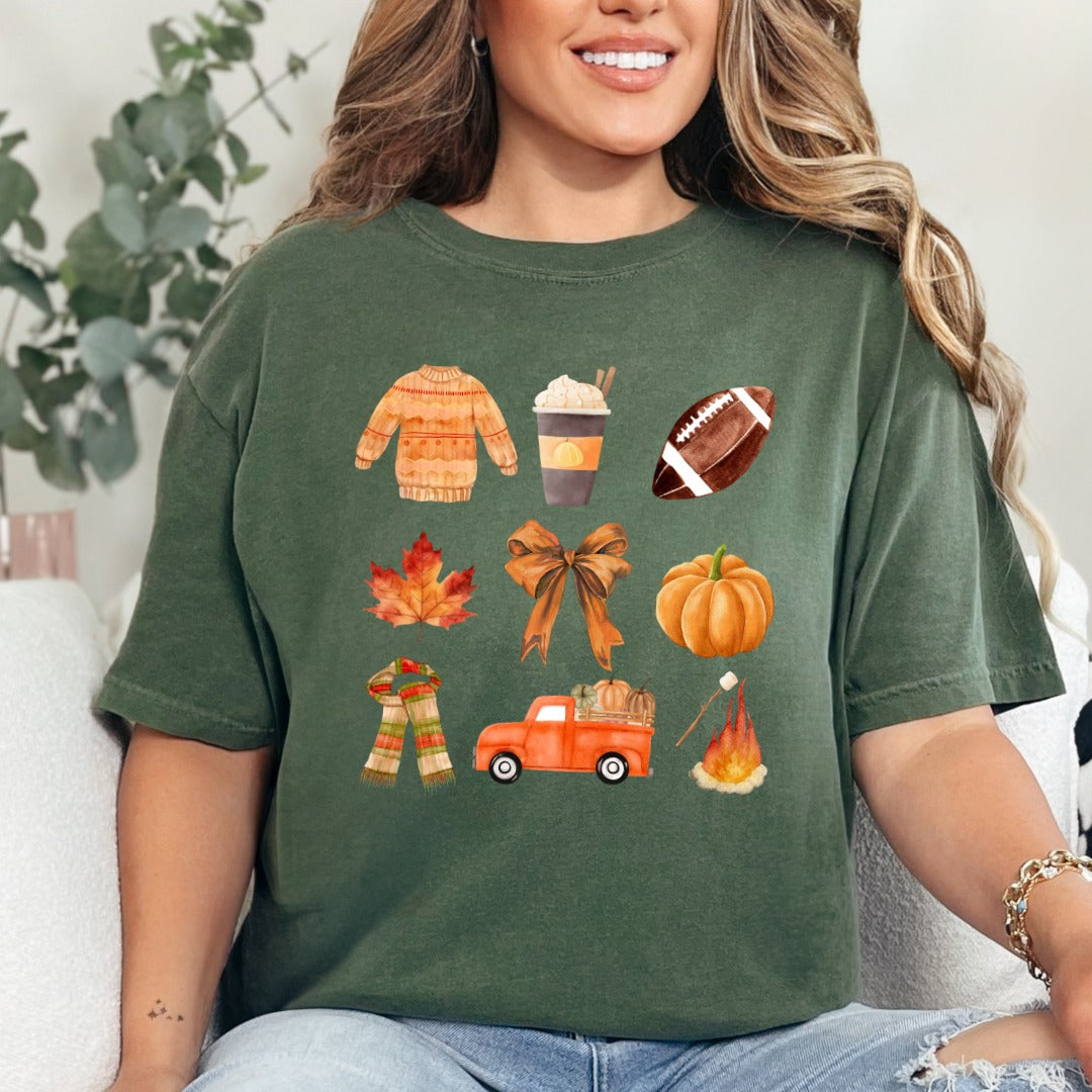 Fall Icons Comfort Colors Tee