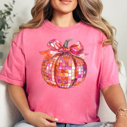 Pink Disco Pumpkin Comfort Colors Tee