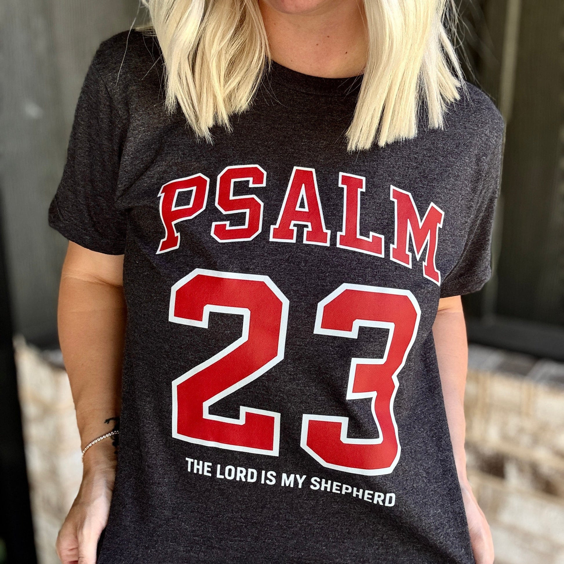FestiviTees Women - Apparel - Shirts - T-Shirts Psalm: 23 Red Graphic Tee