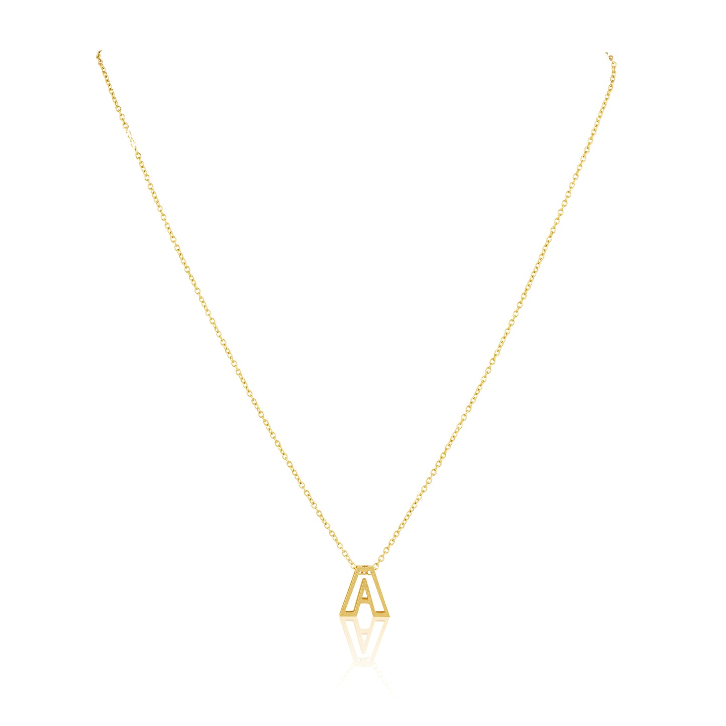 Cut Out Initial Necklace