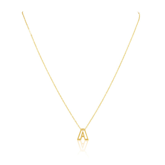 Cut Out Initial Necklace