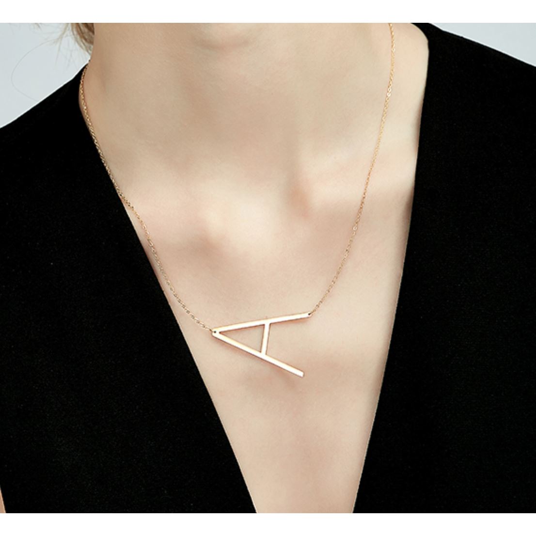 Large Initial Necklace