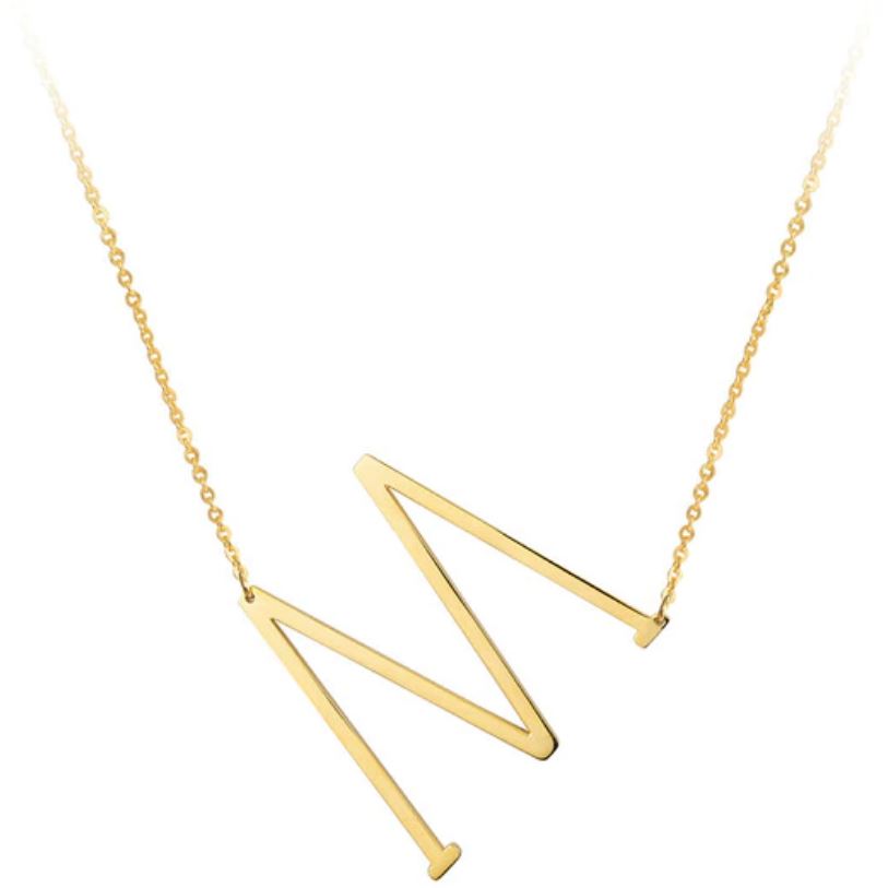 Large Initial Necklace