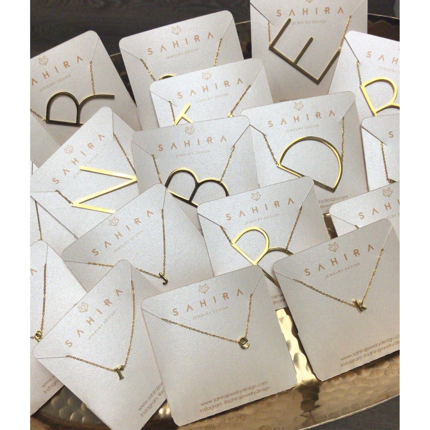 Large Initial Necklace