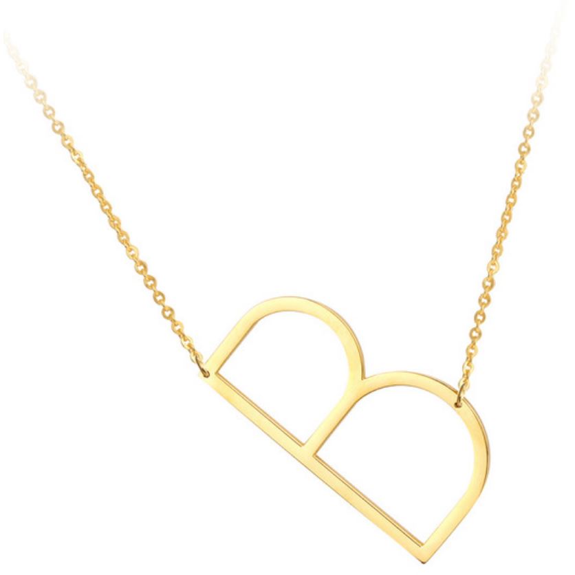 Large Initial Necklace