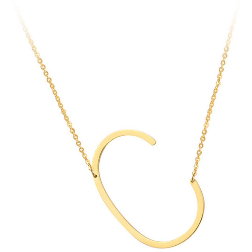 Large Initial Necklace